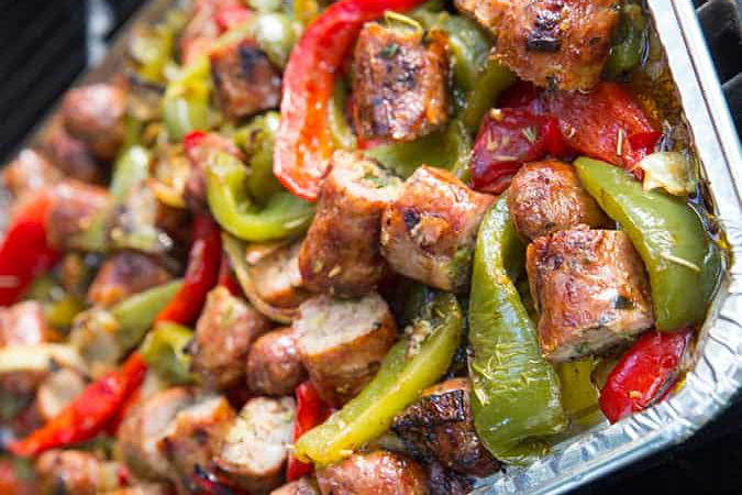 sausage peppers onion